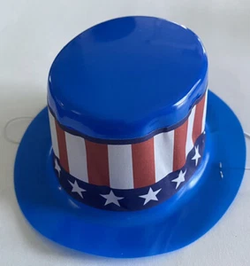 4 de julio Plástico Patriótico AZUL Sombrero Top Cachorro/Perro xs/sm - Imagen 1 de 2