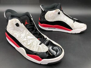 Nike Air Jordan Dub Zero GS White Black Red Mens Size 5Y FAST SHIPPING COA AUTH - Picture 1 of 11