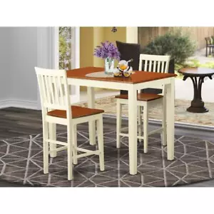 3 Pc counter height pub set - Kitchen dinette Table and 2 ... - Picture 1 of 4