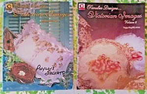 PEGGY STOGDILL 1993 VICTORIAN IMAGES FABRIC MULTI PATTERN PAINTING 2 BOOKLETS - Picture 1 of 12