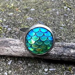 Green Dragon Adjustable Rings - Picture 1 of 10