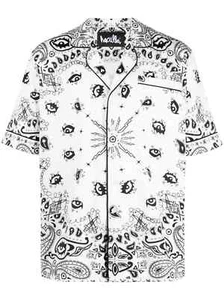 Haculla HEMD XL BLACK & WHITE NEU paisley print button-up shirt - Picture 1 of 2
