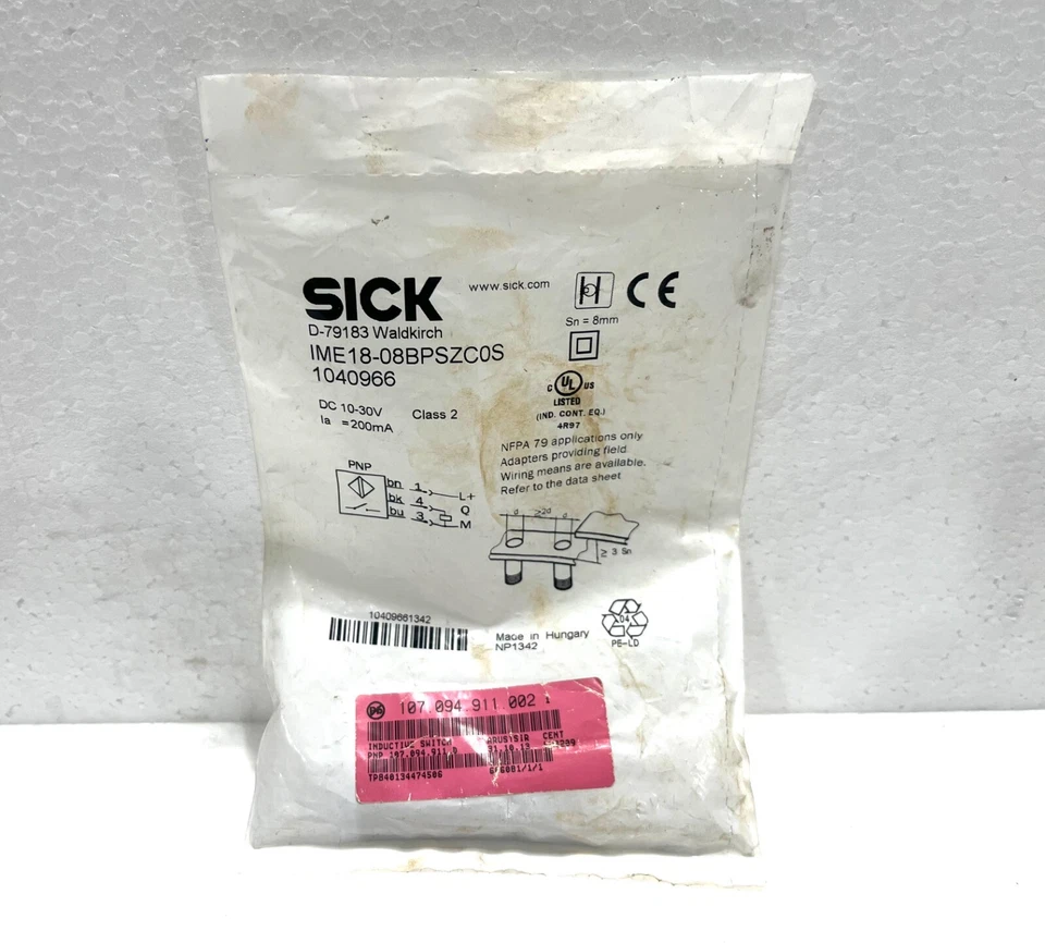 Sick IME18-08BPSZC0S Inductive Proximity Sensor  1040966 - Image 1 of 3