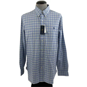 Ralph Lauren Classics Shirt Men XL Blue Yellow Dupplin Check Button Down - Picture 1 of 5