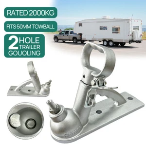 Trailer Coupling Galvanised 2Hole Quick Release Hitch 2000kg 50mm Tow ADR 4177.3 - Picture 1 of 14