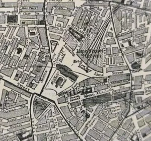 Vintage 1893 LIVERPOOL ENGLAND UK Map 14"x11" ~ Old Antique Original LIME STREET - Picture 1 of 11