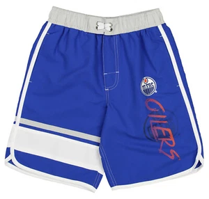 Outerstuff NHL Youth (8-20) Edmonton Oilers Swim Shorts, Blue - Picture 1 of 6