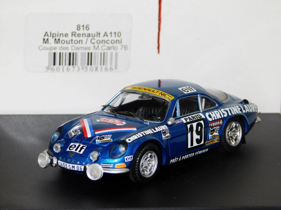 ALPINE RENAULT A110 #19 MOUTON / CONCONI MONTE CARLO 1976 TROFEU 816 1:43 - Image 1 of 1