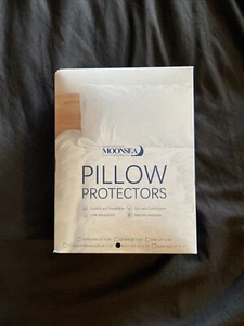 Moonsea Waterproof Pillow Protector Zippered 2 Pk, 14x20 toddler travel C2 - Picture 1 of 1