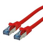 1 pcs - Roline Cat6a Male RJ45 to Male RJ45 Ethernet Cable, S/FTP, Red LSZH Shea