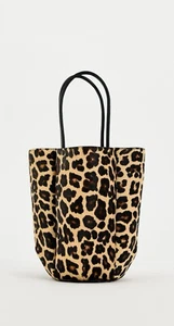 Zara Animal Print Leather Bucket Bag NWT - Picture 1 of 8