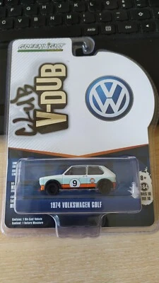 GREENLIGHT - 1974 VOLKSWAGEN GOLG  GULF     BLUE  1/64 APROX *NEW* - Image 1 of 3