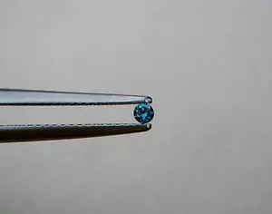 Diamante blu sfaccettato rotondo naturale 2 mm - Foto 1 di 1