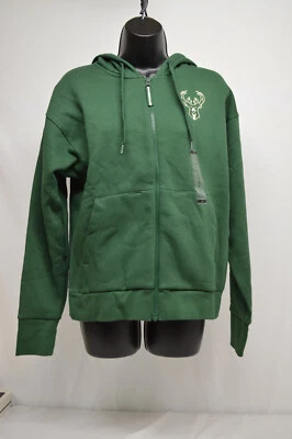 Sudadera con capucha Nike NBA Milwaukee Bucks Essential polar cremallera completa CN1318-323 para mujer talla pequeña Foto 1 de 4