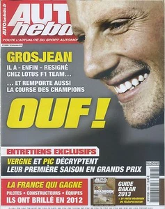 AUTO HEBDO Nr. 1888 vom 19. DEZEMBER 2012 SEBASTIEN GROSJEAN VERGNE PIC - Bild 1 von 1