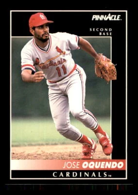 1992 BASEBALL 1992 Pinnacle Jose Oquendo St. Louis Cardinals #239 1 - Image 1 of 2