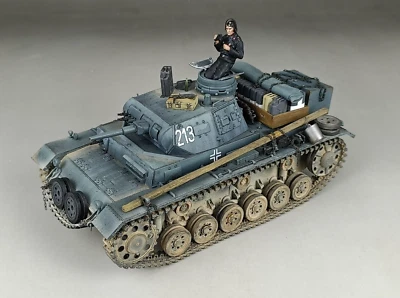 1/35 Built WWII German Panzer III Ausf.E Operation Marita Greece 1941 Tank Model - Image 1 of 4