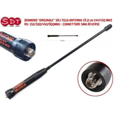 DIAMOND "ORIGINALE" SRJ-701A ANTENNA 19,0 cm 144/430 MHZ RX: 150/300/450/900MHz