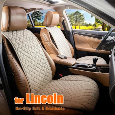For Lincoln MKX MKC MKZ MKS Car Seat Cover Linen Breathable Front Driver Cushion Foto 1 de 4