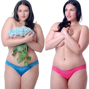 Plus Size Lingerie Open Crotch Thong Size Queen Microfiber Low Rise VX8079X - Picture 1 of 3