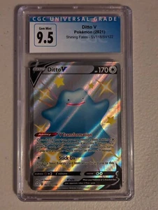 CGC 9.5 Gem Mint Pokémon TCG Ditto V Shining Fates SV118/SV122 Holo Shiny Holo - Picture 1 of 2
