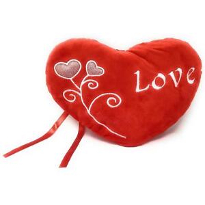 Heart Shaped Flower Love Plush Pillow Stuffed Happy Valentine's Day Gift 10x7x3"