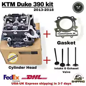 Fit For KTM Duke 390 Cylinder Head With Intake, Exhaust Valve & Gasket Kit - Picture 1 of 7