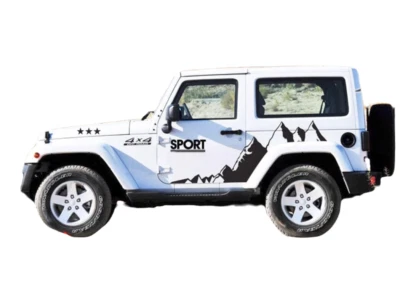 Graphic Mountain Car Hood Side Sticker For Jeep Wrangler 3 Door Off Road Decals — 第 1/4 张图片