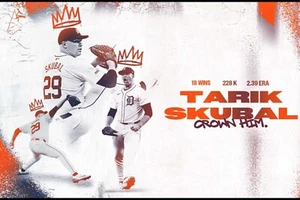 4x6 Photo TARIK SKUBAL Detroit Tigers 2024 Cy Young Pitcher triple crown - Picture 1 of 1