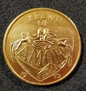 NEW ORLEANS KARNEVAL MÜNZE KREWE OF AMOR 1975 CUPID TOKEN DOUBLON - Bild 1 von 2