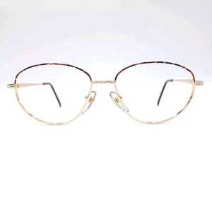 NiGuRa Damen Vintage Brille N 0133 B 53□15 135 Neu Gold/rot braun gemustert - Bild 1 von 5