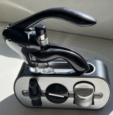 Houdini Metrokane Corkscrew In Black And Silver Tool Stand - Image 1 of 4