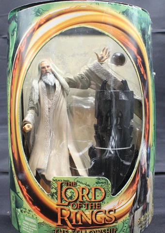 SARUMAN WIZARD Lord of the Rings Fellowship Toy Biz Action Figures LOTR New MOC Cover