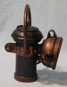Antigua lámpara/linterna de carburo Hine-Watt Columbia modelo C automática bicicleta/coche - Imagen 1 de 20