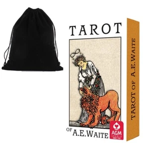 Ae Waite Tarot Pocket Premium Deck Cards Orange Pebble Back AGM Bag 1067012021 - Picture 1 of 8