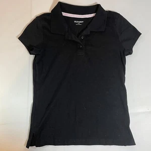 Old Navy Girls Polo Shirt/ Black/ Sz Medium (8) - Picture 1 of 4
