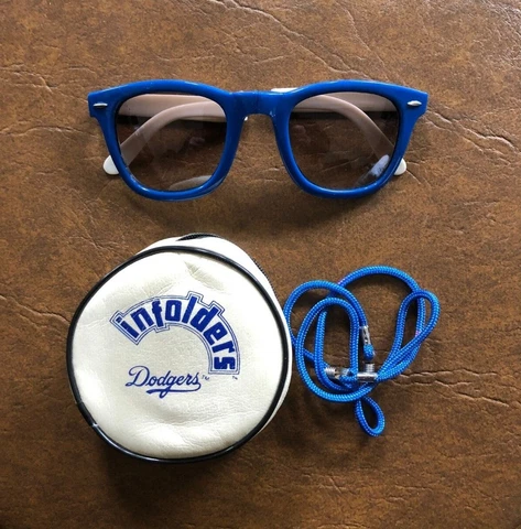Vintage L.A. Dodgers "Infolders" Folding Sunglasses Official MLB Mint! Cover