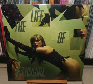 TAYLOR SWIFT THE LIFE OF A SHOWGIRL GREEN/BLACK LP THE FATE OF OPHELIA FATHER - Picture 1 of 4