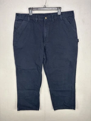 Carhartt B11 MDT Carpenter Pants Mens 42x29 Dungaree Fit Duck Canvas Navy Blue - Image 1 of 4