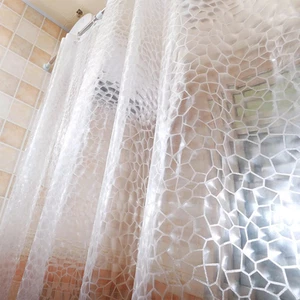 Plastic Diamond Home Shower Curtain Waterproof Extra Long Clear 180x180cm - Picture 1 of 4