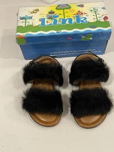 Girls Size 10 Link Kindly-15K Black Kids Sandals - Picture 1 of 8