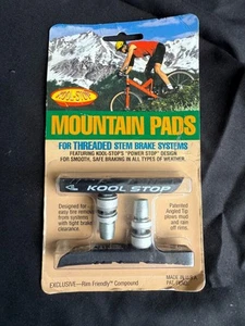 Pastillas de freno roscadas para bicicleta BMX Kool Stop para frenos en V (negro) - un par - Imagen 1 de 1