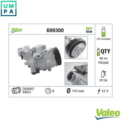 COMPRESSOR AIR CONDITIONING 699300 FOR MERCEDES-BENZ M 166.995 2.1L 4cyl A-CLASS - Image 1 of 4