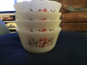 Vintage Fire King Primrose Custard Cups - Set Of 4 - Picture 1 of 4