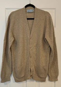 Vintage Peter Scott Strickjacke Herren 46 (XL) 100 % Lammwolle hellbraun Schottland Opa gebraucht, in einwandfreiem Zustand - Bild 1 von 16