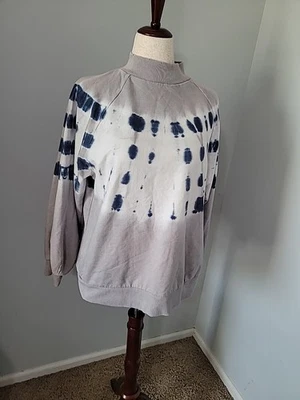 Sudadera Pullover Cato Tye Dye Cuello Simulado Envejecido Azul y Gris XL Usada  Foto 1 de 4
