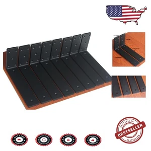 Rustic Frosted Black Countertop Support Brackets - 8 Pack, Easy DIY Installation - Picture 1 of 9