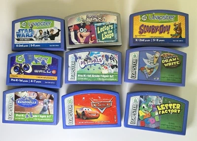 Leapster Leap Frog Games Lot Of 9 Untested Pixar Scooby Star Wars - Image 1 of 4