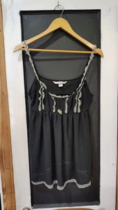 womans Victoria secret black sheer vintage nightie size medium needs Repair - Picture 1 of 7