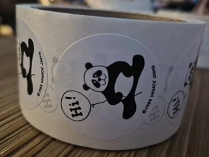 Entire Roll Vintage 1980's Cute Retro Panda Stickers Ephemera Teacher Nancy Jang - Picture 1 of 4